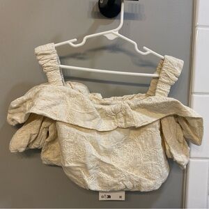 Zara Cream Crop Top / Size 6 (116 cm) / NWT